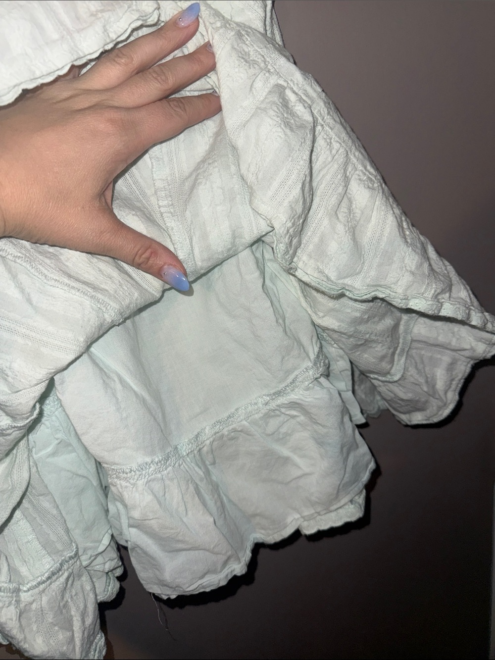 Girls' Light Mint Ruffle Sundress - Picture 3 of 4